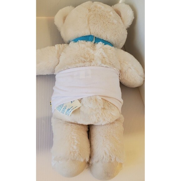 Build A Bear Workshop White Teddy Bear Plush Brown Nose 16" BAB Plush Tank Top - Picture 6 of 8
